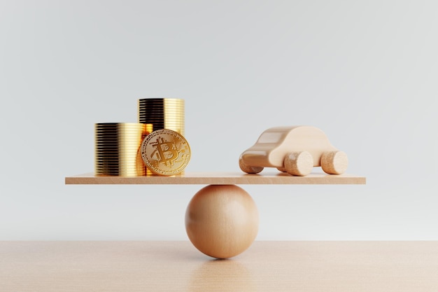 A balance scale with assets (like gold coins and real estate miniatures) on one side and liabilities (like credit cards and loan documents) on the other, representing the calculation of net worth.