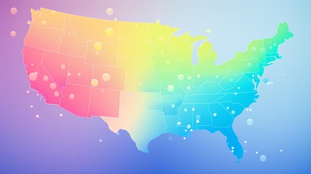 A map of the United States highlighting areas with a high percentage of unbanked households. Use a color gradient to represent the density of unbanked populations.