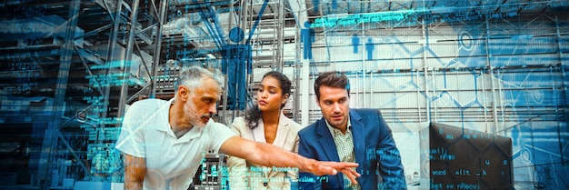A high-resolution photograph illustrating data scientists working collaboratively in a modern data center environment. The focus should be on the teamwork and the cutting-edge technology they are using to analyze complex datasets related to public health.