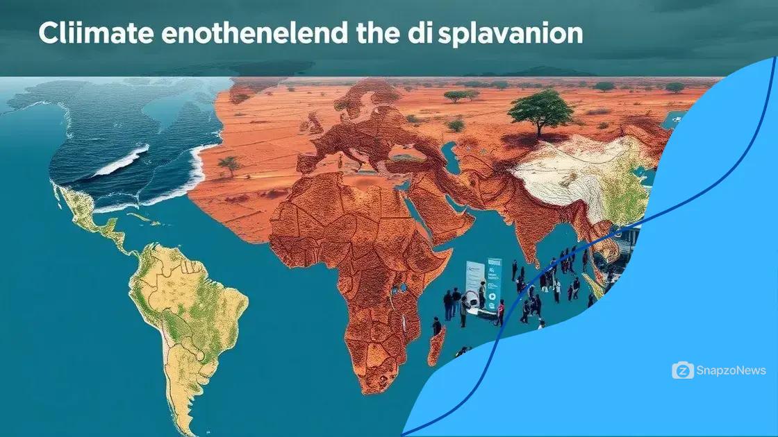 Regional impacts of climate change on displacement