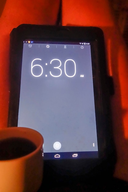A digital timer on a smartphone screen, displaying 