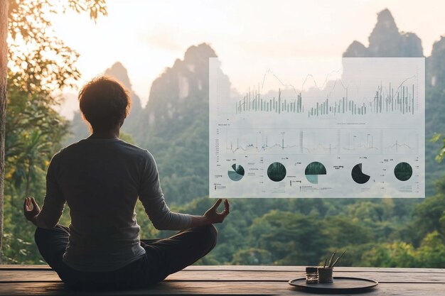A graph showing a 10% increase in mindfulness scores after a one-week digital detox, with annotations highlighting key improvements in attention span and emotional regulation, according to expert studies.